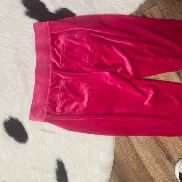 Lilly Pulitzer Mallie Velour Pants Raspberry Rouge - Picture 11 of 13